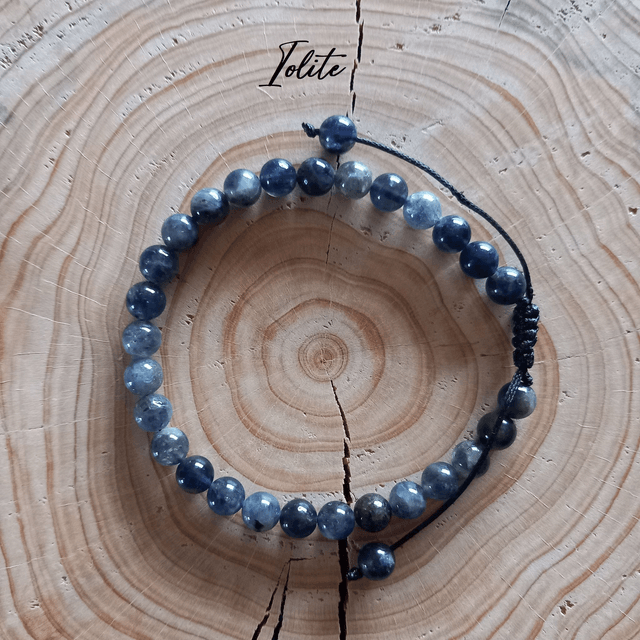 Bracelet ajustable en Iolite (Cordiérite)
