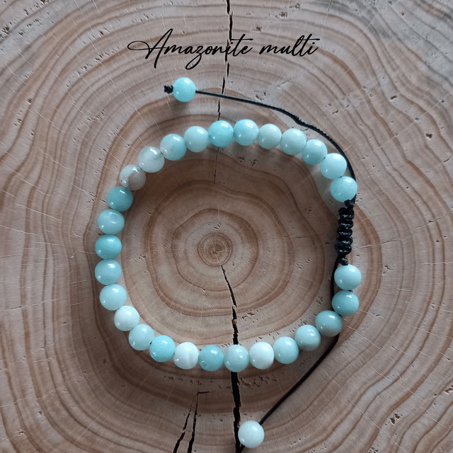 Bracelet ajustable en Amazonite multi