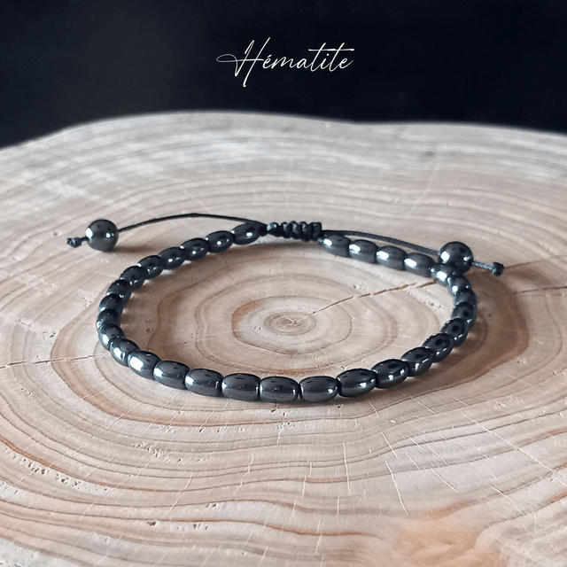Bracelet ajustable en Hématite