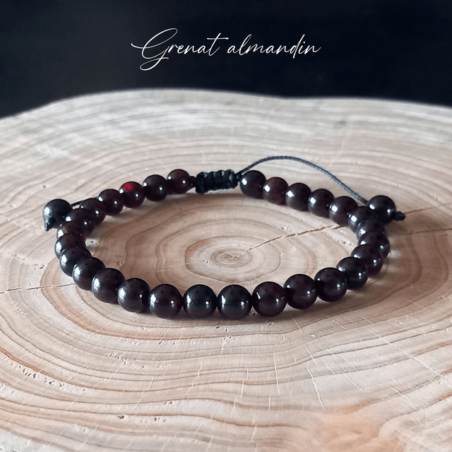Bracelet ajustable en Grenat almandin