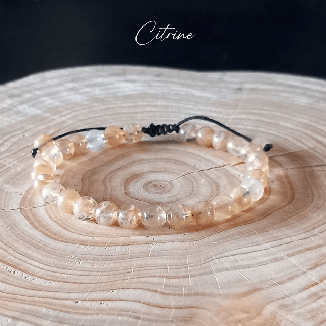 Bracelet ajustable en Citrine