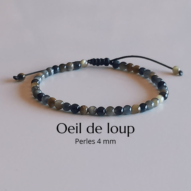 Bracelet ajustable en Oeil de loup