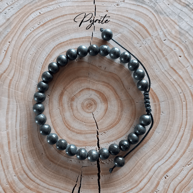 Bracelet ajustable en Pyrite