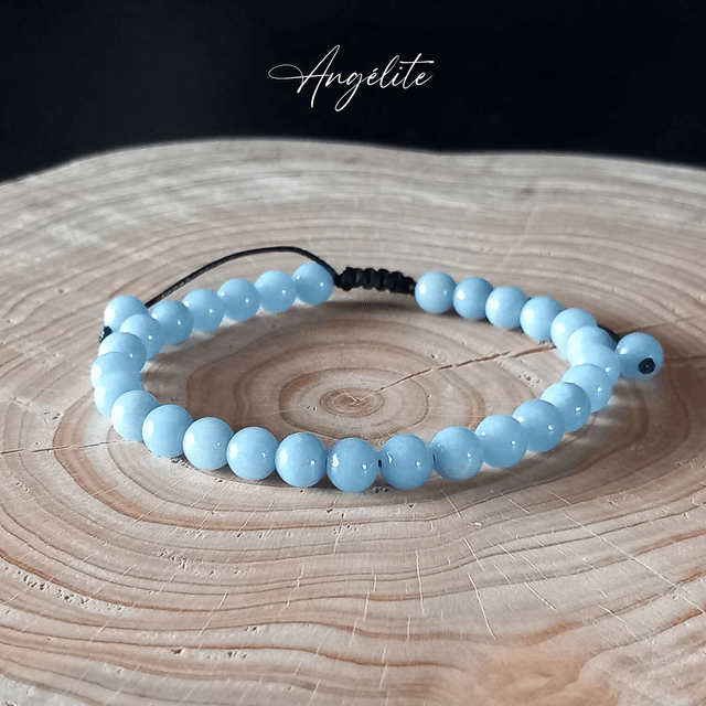 Bracelet ajustable en Angélite
