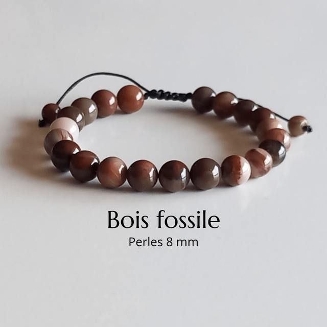 Bracelet ajustable en Bois fossile