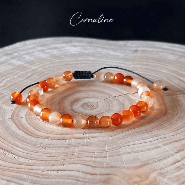 Bracelet ajustable en Cornaline