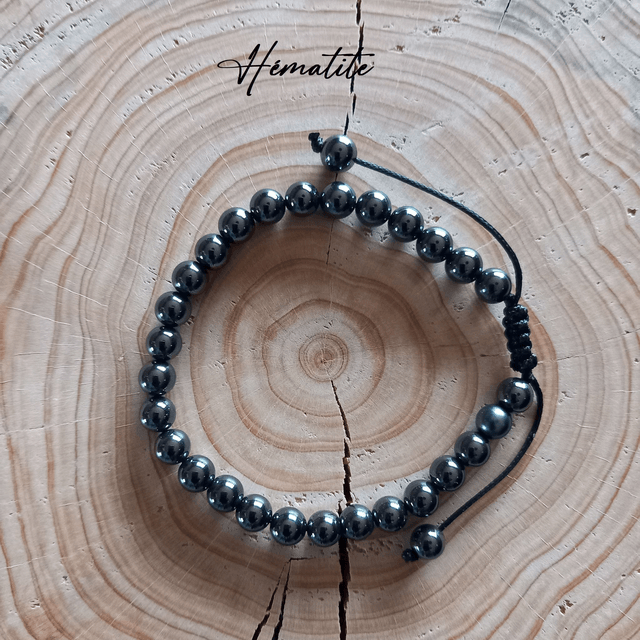 Bracelet ajustable en Hématite