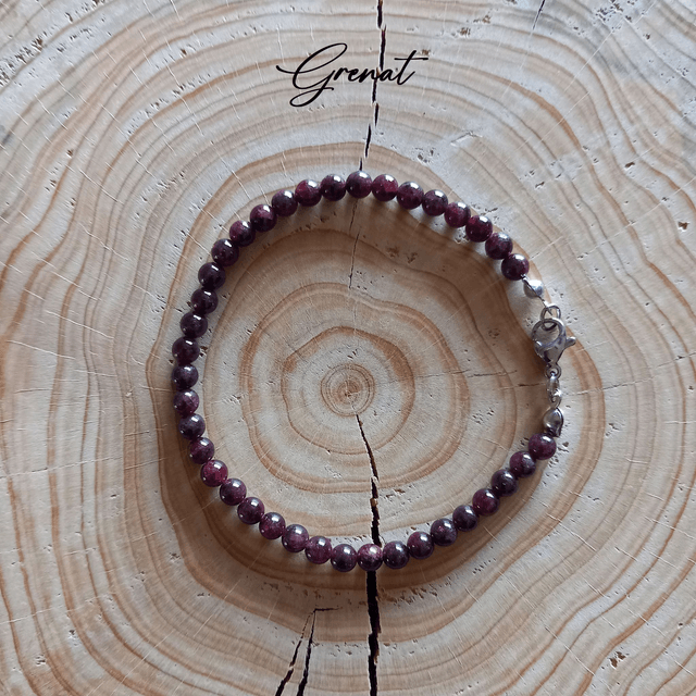 Bracelet fermoir en Grenat rouge