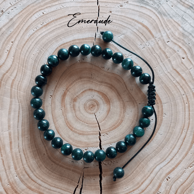 Bracelet ajustable en Emeraude