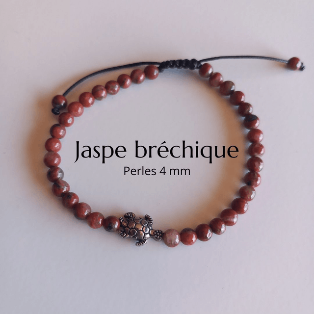 Bracelet ajustable en Jaspe bréchique