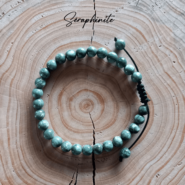 Bracelet ajustable en Séraphinite