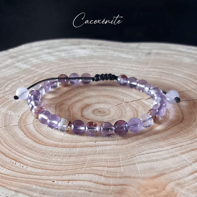Bracelet ajustable en Cacoxénite (Super seven)