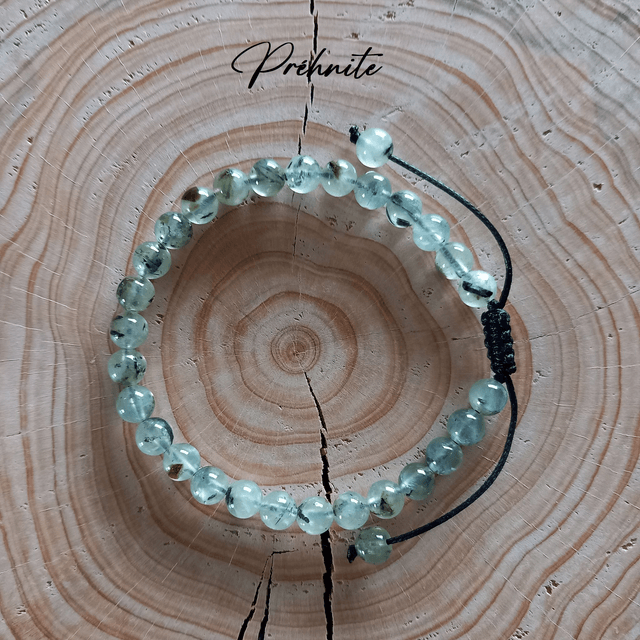 Bracelet ajustable en Préhnite
