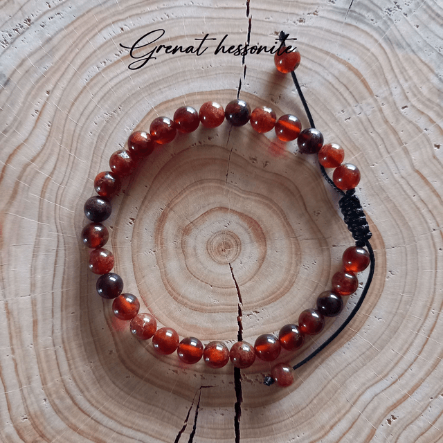 Bracelet ajustable en Grenat Hessonite