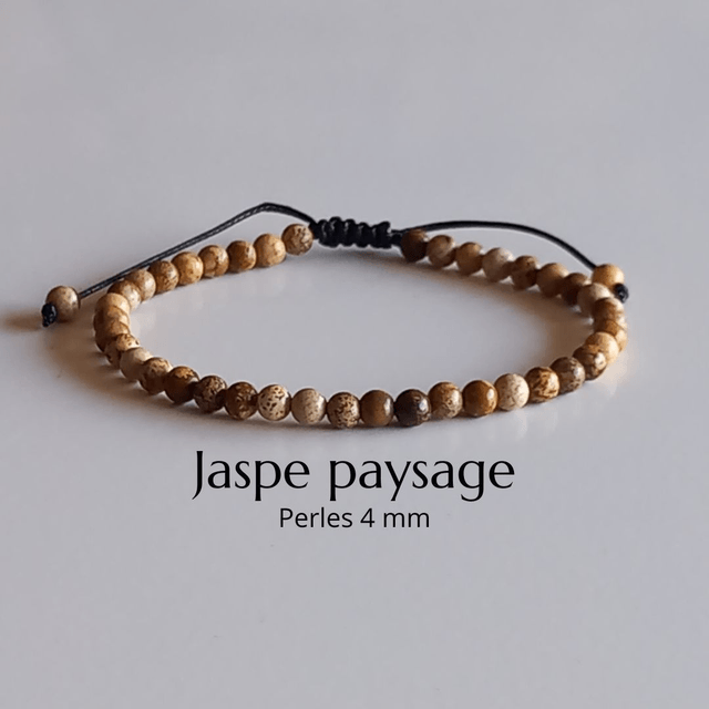 Bracelet ajustable en Jaspe paysage