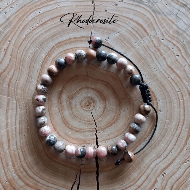 Bracelet ajustable en Rhodocrosite
