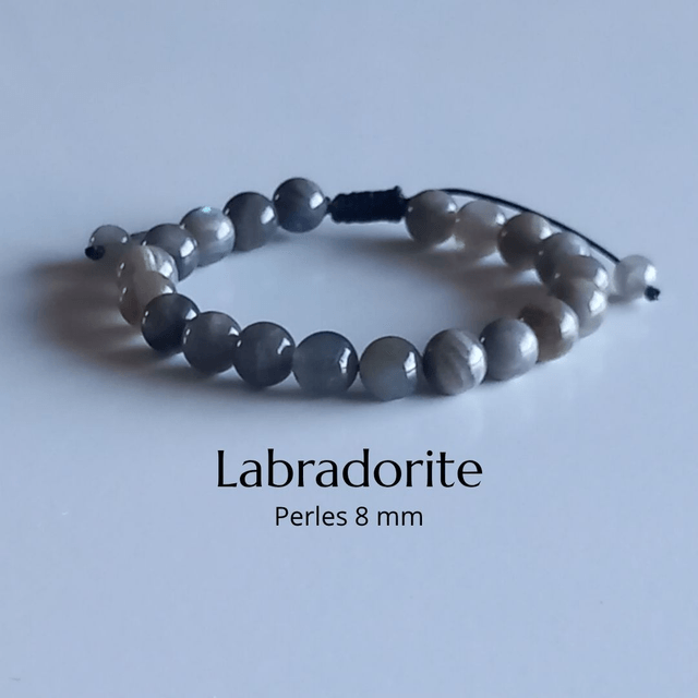 Bracelet ajustable en Labradorite