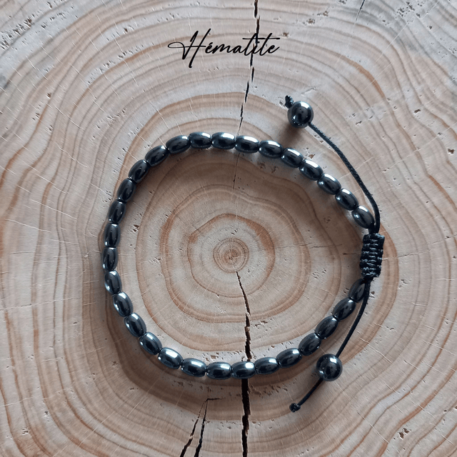 Bracelet ajustable en Hématite