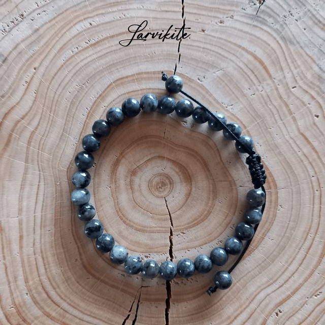 Bracelet ajustable en Larvikite