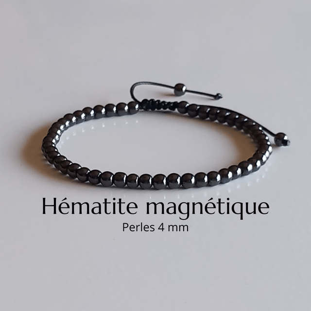 Bracelet ajustable en Hématite magnétique