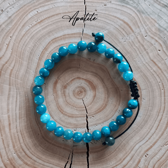 Bracelet ajustable en Apatite