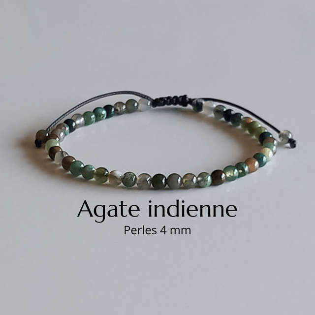Bracelet ajustable en Agate indienne