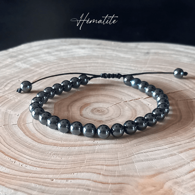 Bracelet ajustable en Hématite