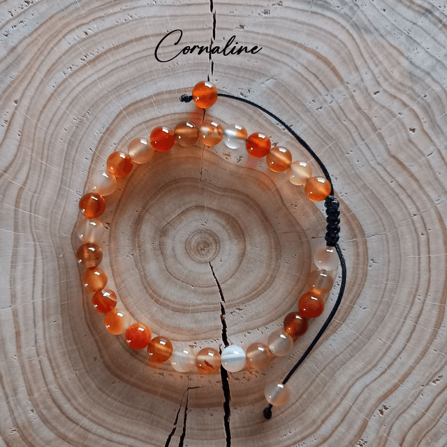 Bracelet ajustable en Cornaline