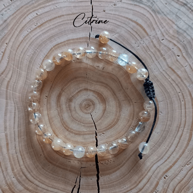 Bracelet ajustable en Citrine