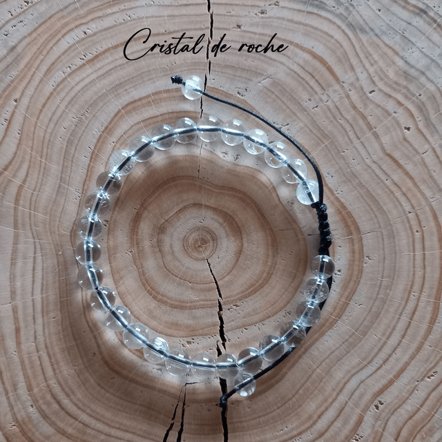 Bracelet ajustable en Cristal de roche