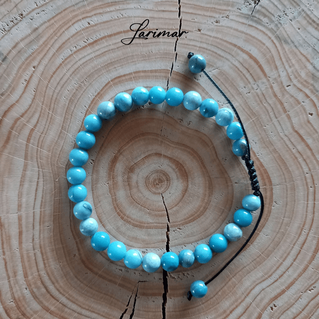 Bracelet ajustable en Larimar
