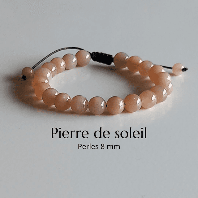 Bracelet ajustable en Pierre de soleil