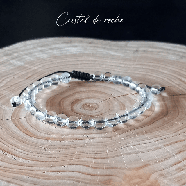 Bracelet ajustable en Cristal de roche