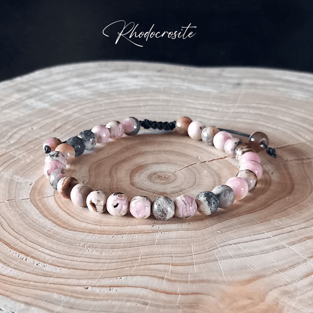 Bracelet ajustable en Rhodocrosite