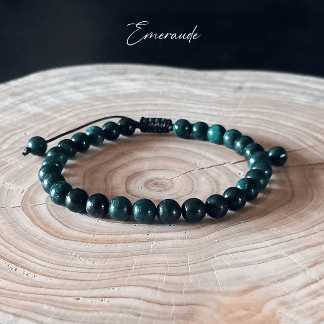 Bracelet ajustable en Emeraude