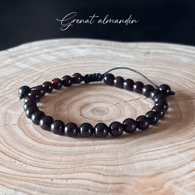 Bracelet ajustable en Grenat almandin