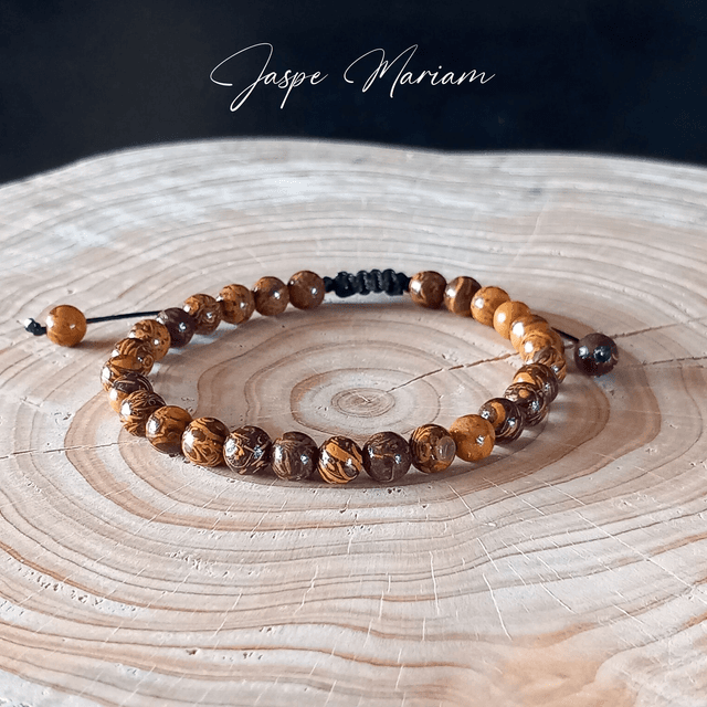 Bracelet ajustable en Jaspe Mariam (Jaspe peau d&#039;éléphant)