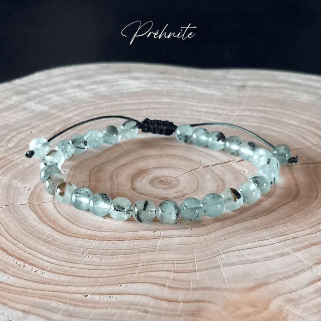 Bracelet ajustable en Préhnite