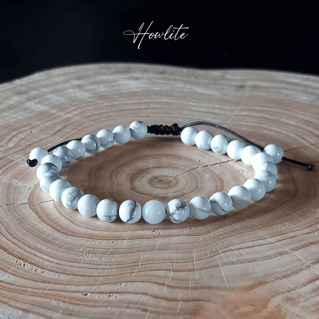 Bracelet ajustable en Howlite