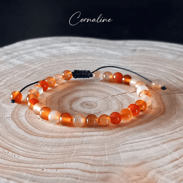 Bracelet ajustable en Cornaline