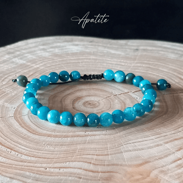 Bracelet ajustable en Apatite