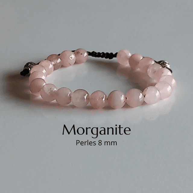 Bracelet ajustable en Morganite