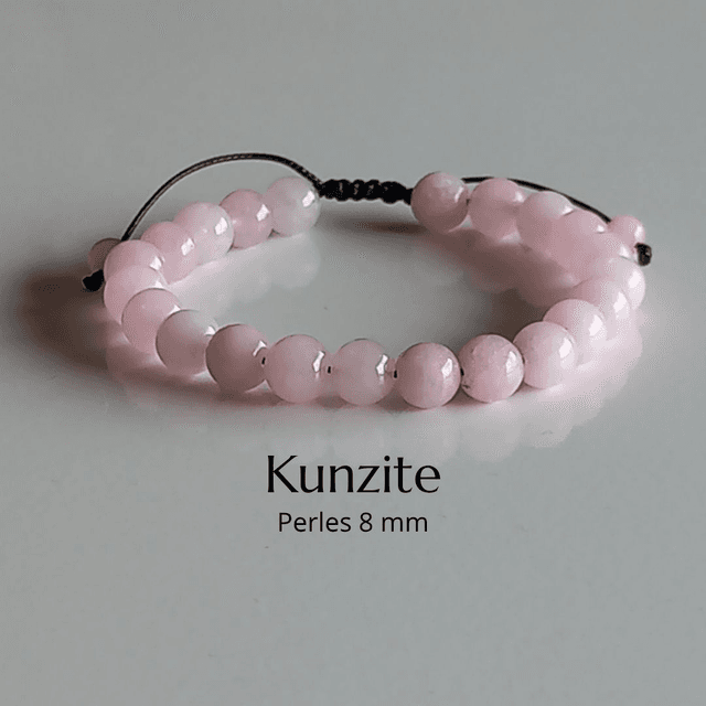 Bracelet ajustable en Kunzite