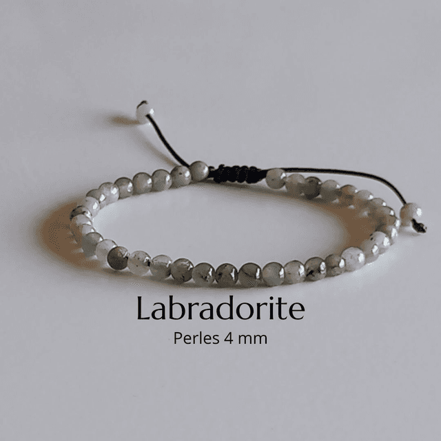 Bracelet ajustable en Labradorite
