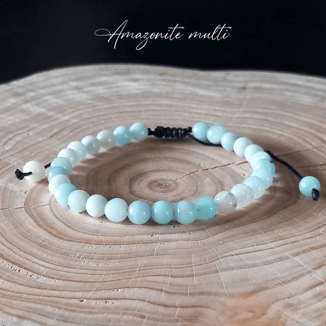 Bracelet ajustable en Amazonite multi