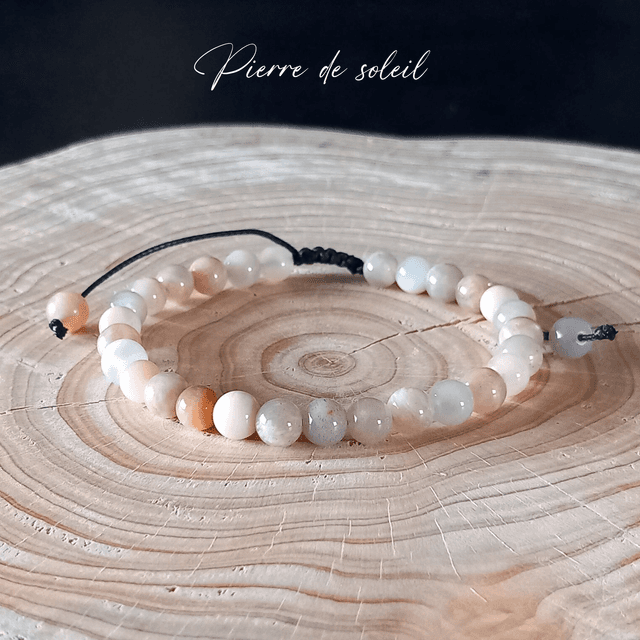 Bracelet ajustable en Pierre de soleil
