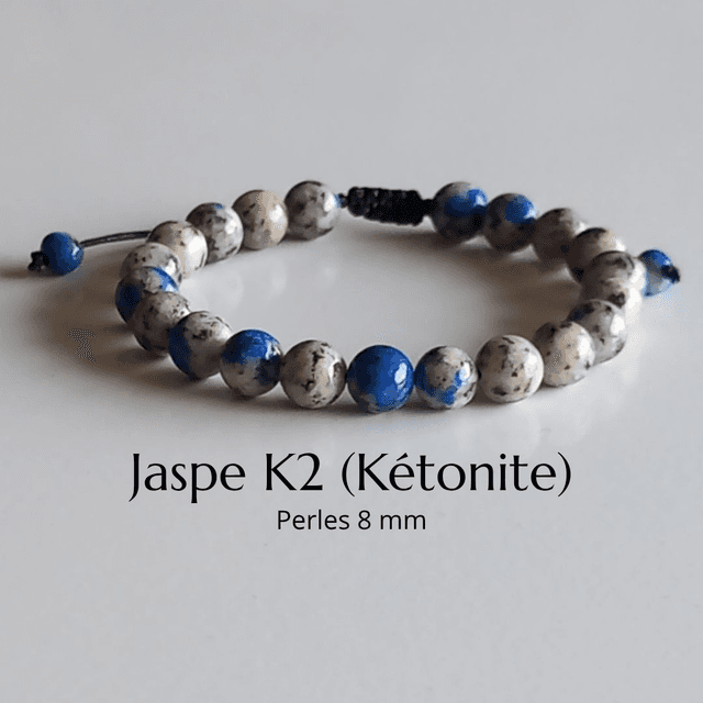 Bracelet ajustable en Jaspe K2 (Kétonite)