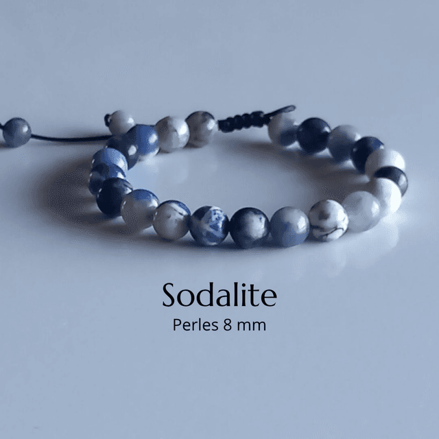 Bracelet ajustable en Sodalite