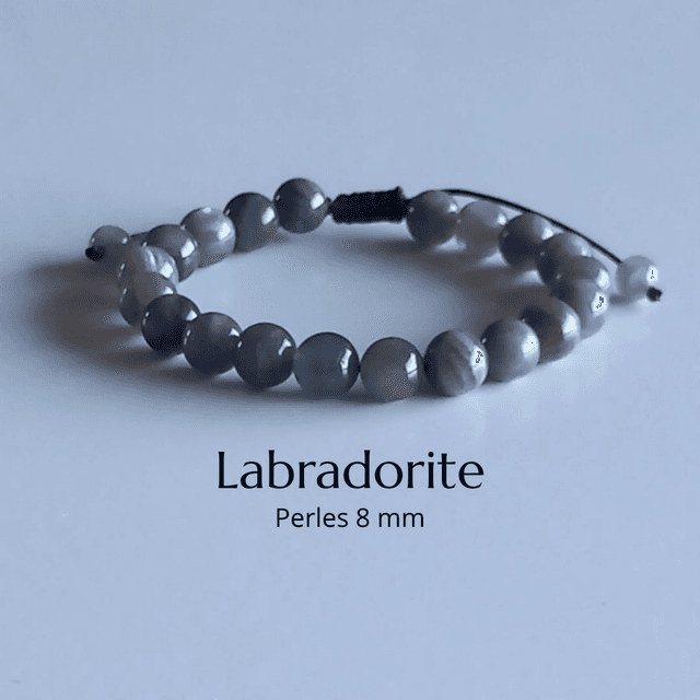 Bracelet ajustable en Labradorite