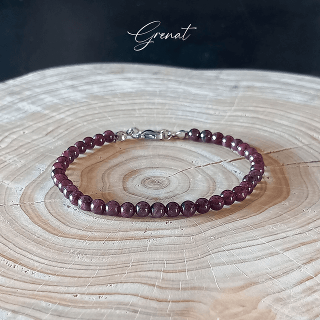 Bracelet fermoir en Grenat rouge